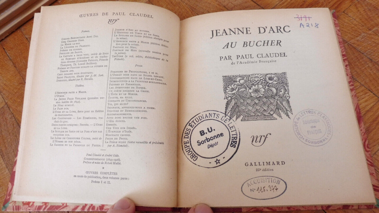 Jeanne d'Arc au bucher (Paul Claudel) 1951