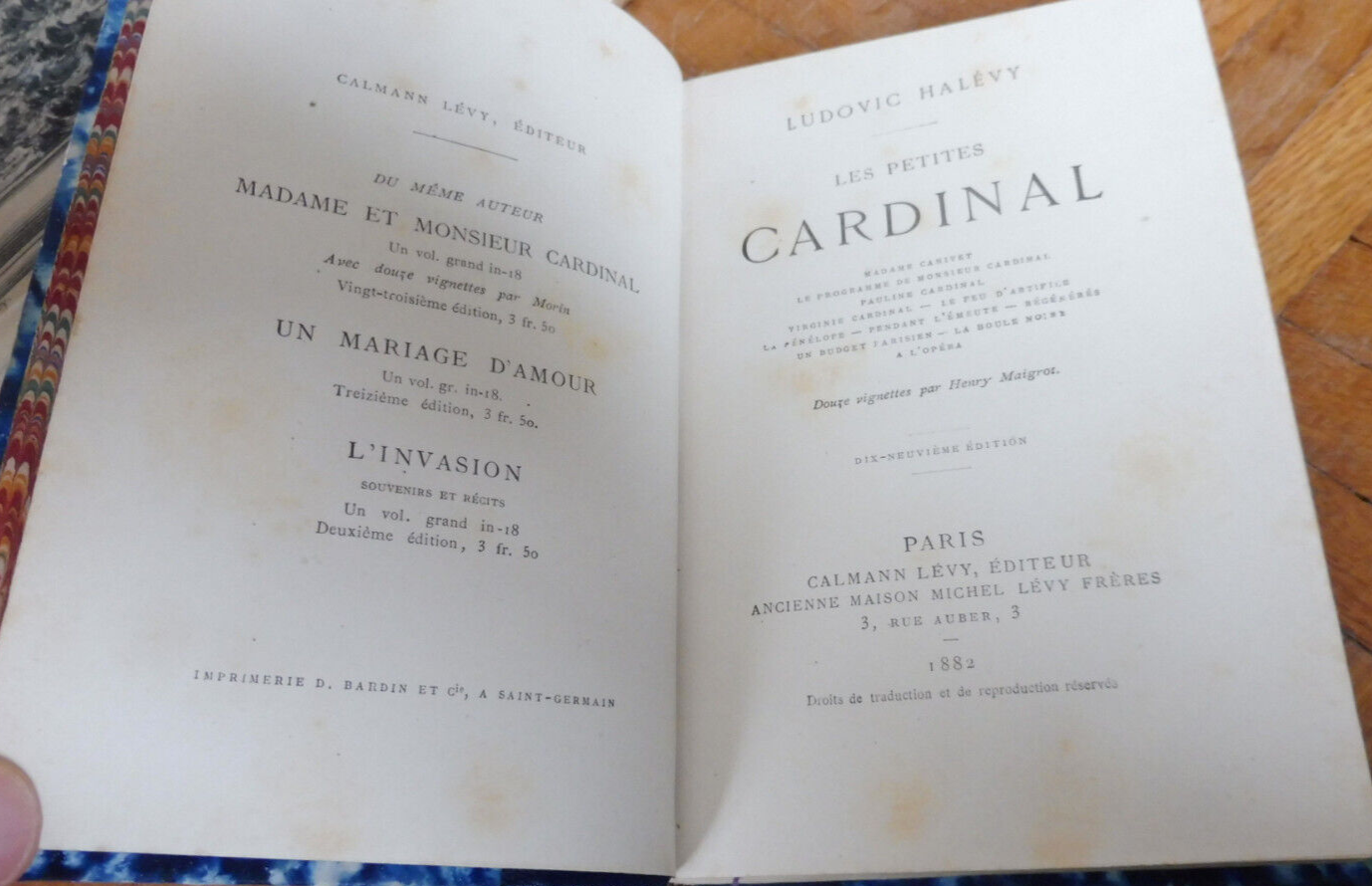 Les Petites Cardinal (Ludovic Halévy) 1882 illus. Maigrot