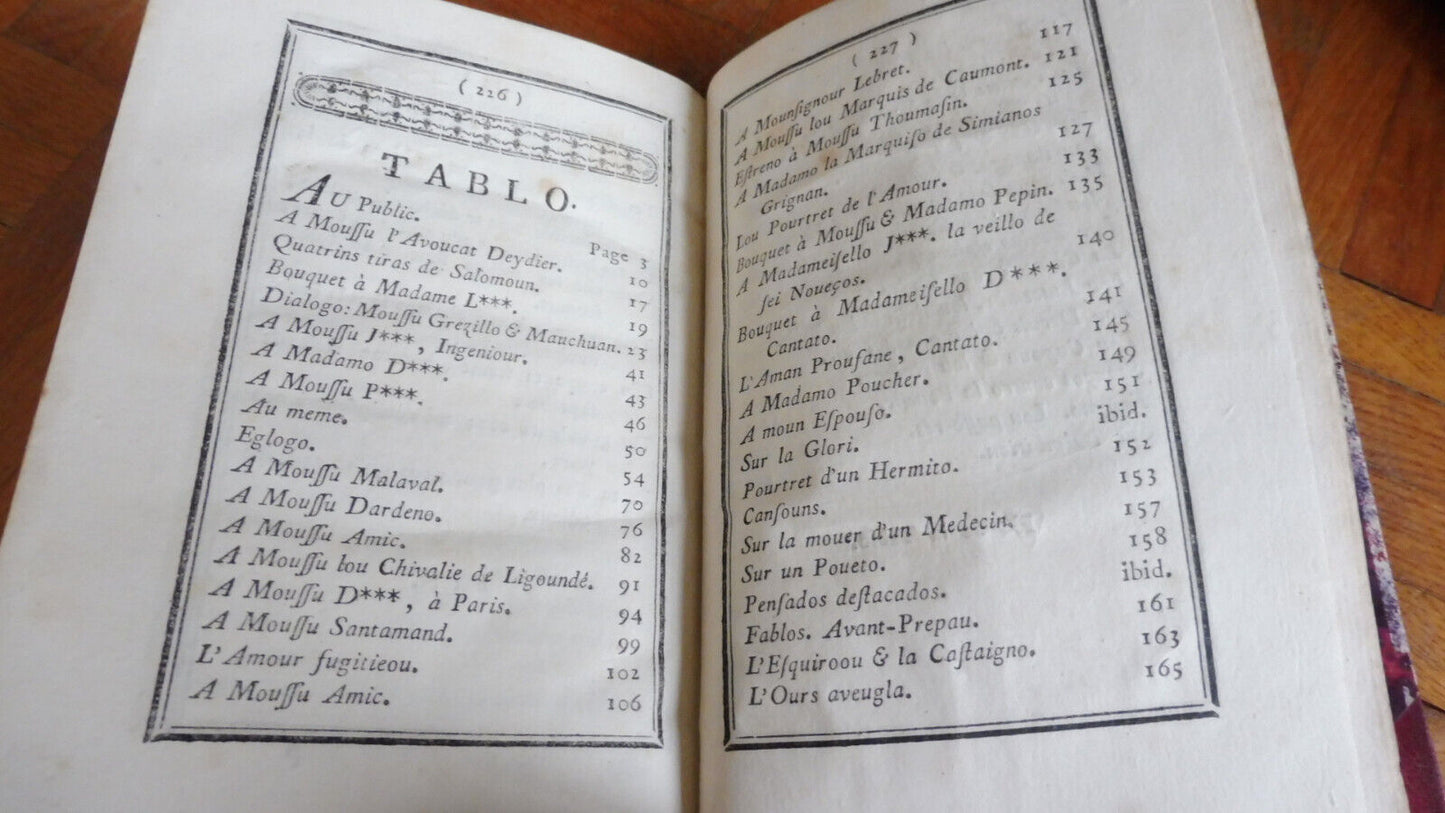Recuil de pouesiés prouvençalos (François Toussaint Gros) 1763 PROVENCAL