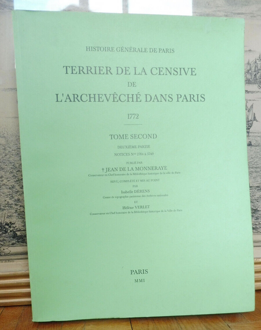 Terrier de la censive de l'archevêché dans Paris t.2 (De La Monneraye) 2001