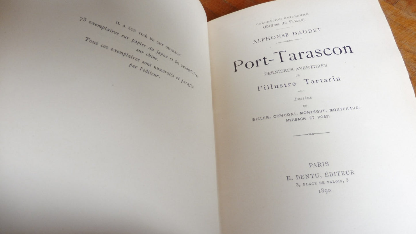 Port-Tarascon (Alphonse Daudet) 1890 EO + ENVOI