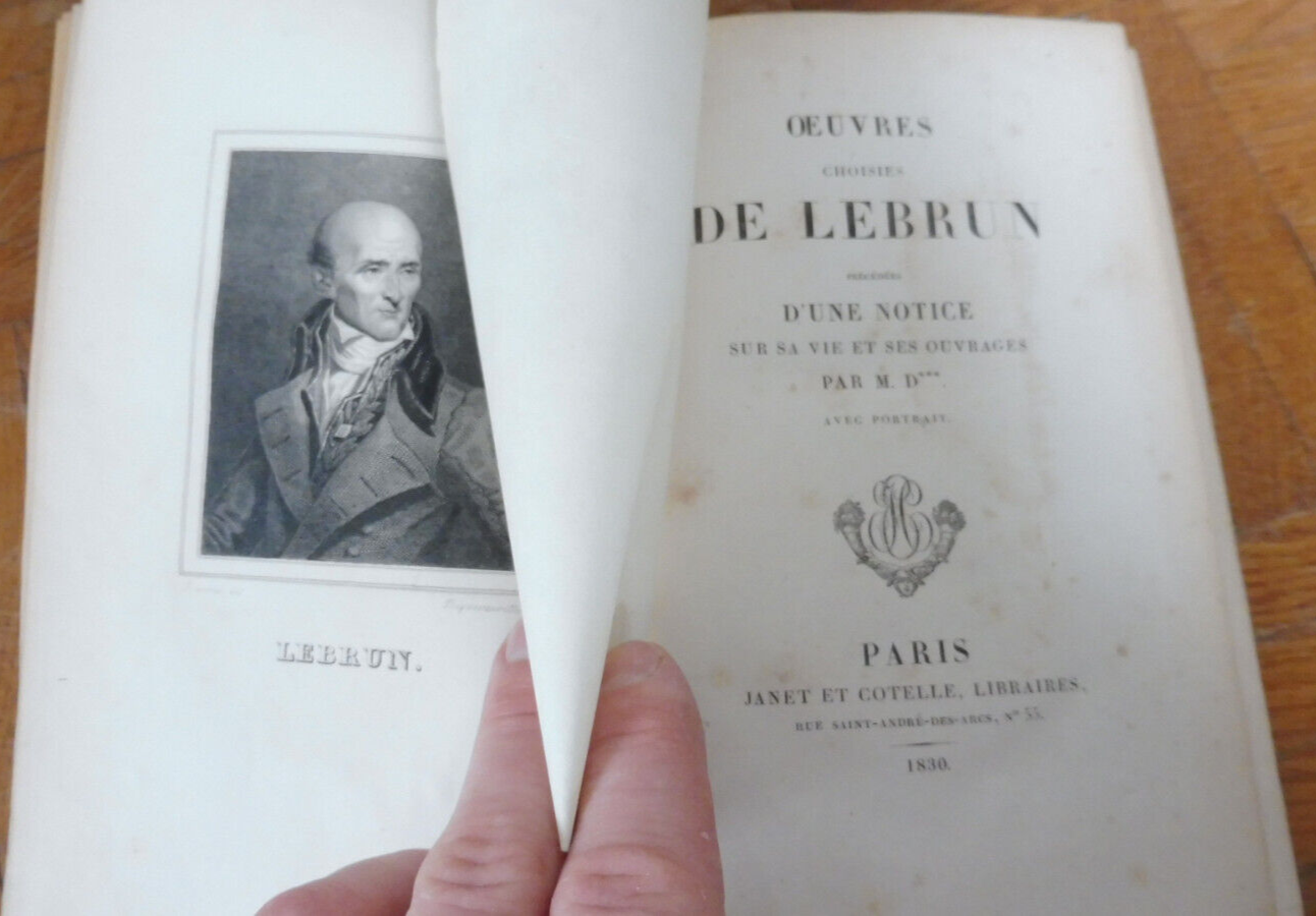 Oeuvres choisies de Lebrun (Ponce-Denis Écouchard Lebrun) 1830