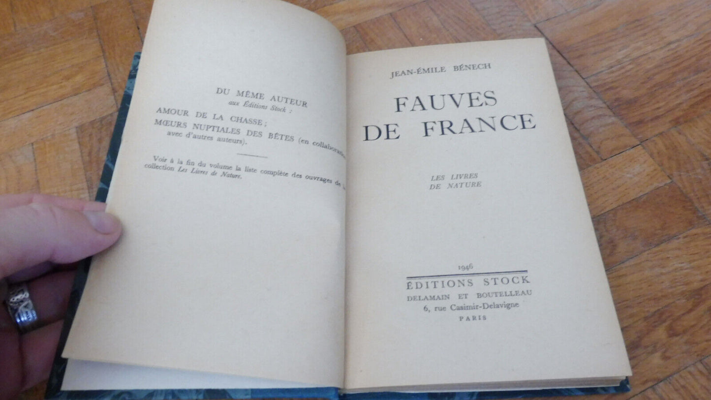 Fauves de France (Jean-Emile Bénech) 1946 ZOOLOGIE