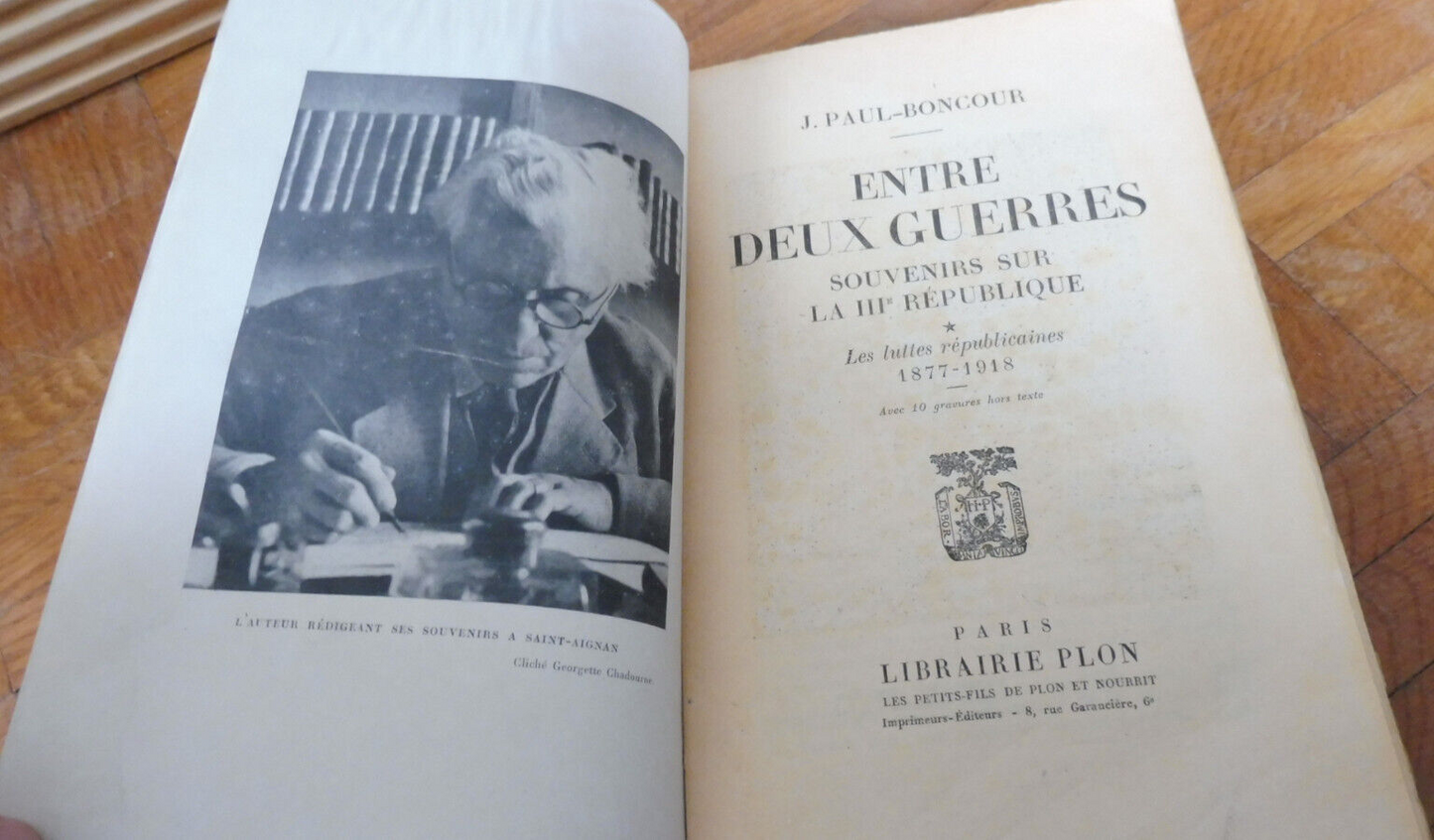 Entre deux guerres (J. Paul-Boncour) 1945 3/3 ENVOI