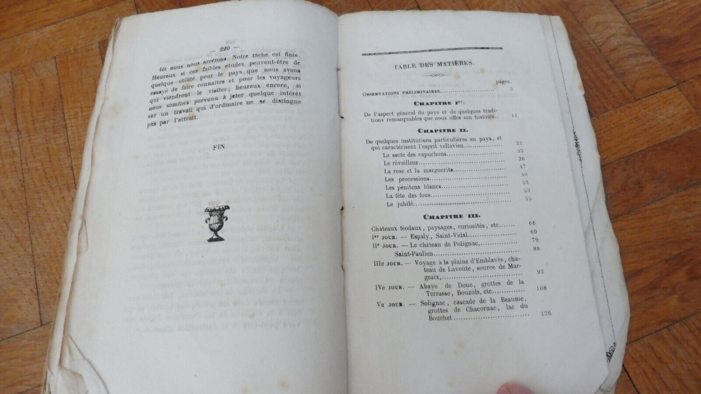 Guide du touriste à Notre-Dame du Puy (J.-A.-I. Decatin) 1860 PUY EN VELAY