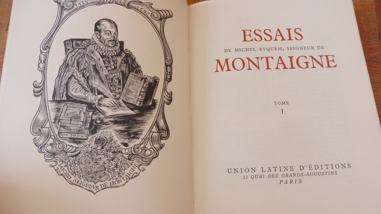 Les Essais (Montaigne) 1957 5/5 illus. Humbert ENVOI