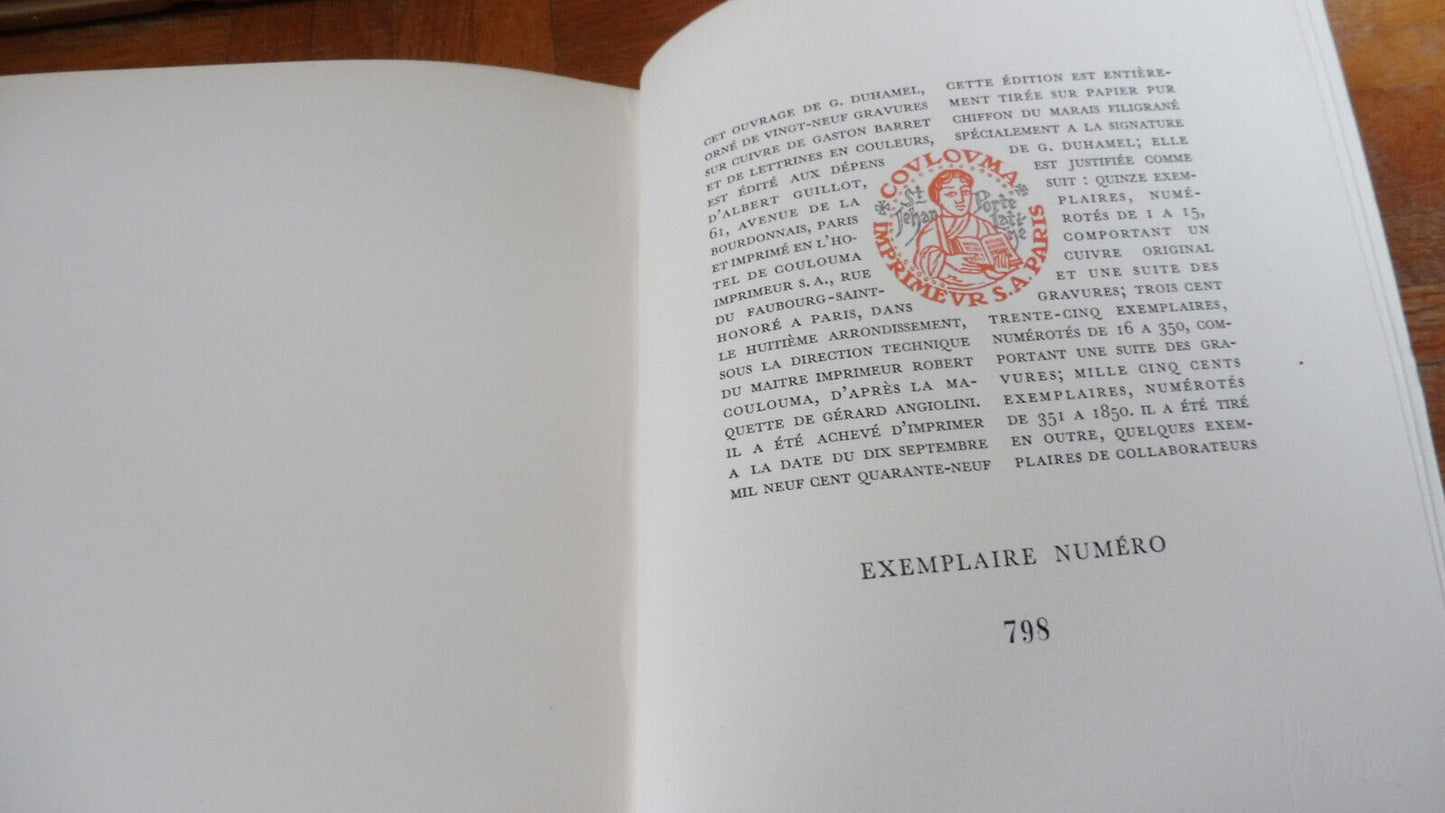 Deux hommes (Georges Duhamel) 1949 NUMEROTE illus. Barret