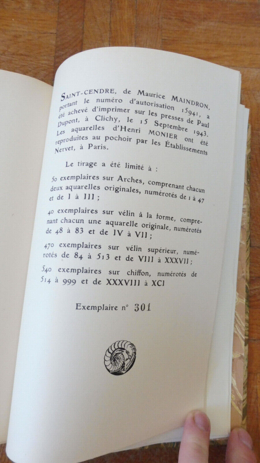 Saint-Cendre (Maurice Maindron) 1943 illus. Monier VELIN NUMEROTE