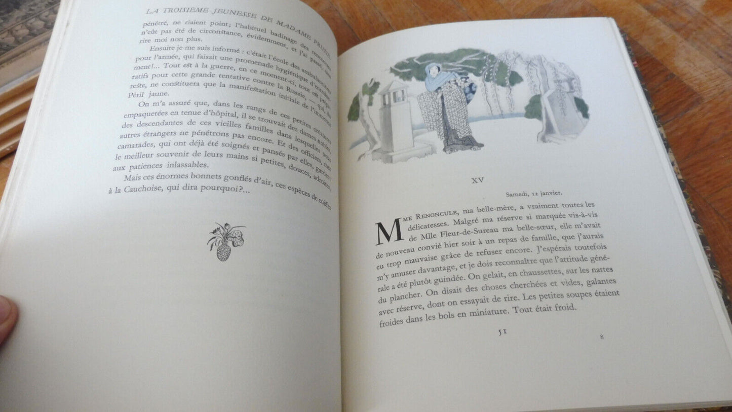 La Troisième jeunesse de Madame Prune (Pierre Loti) 1936 illus. Sauvage VELIN