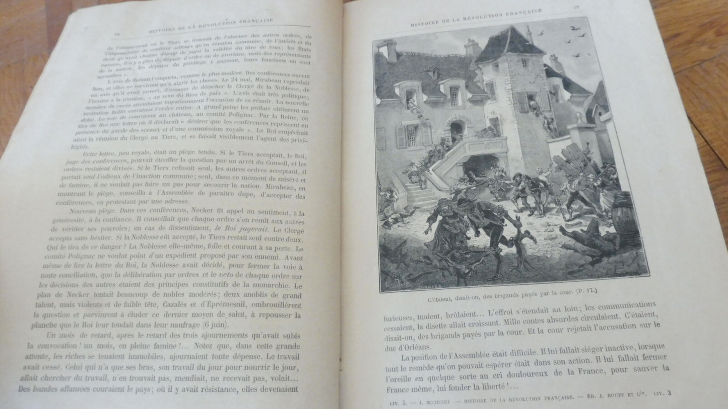Histoire de la Révolution Française (Michelet) s.d. 3 vol.