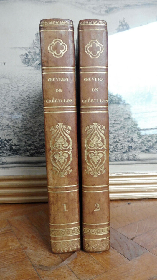 Oeuvres de Crébillon (Claude-Prosper Jolyot de Crébillon) 1818 2 vol. COMPLET