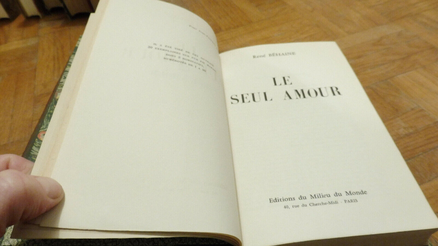 Le Seul amour (René Behaine) 1959 EO