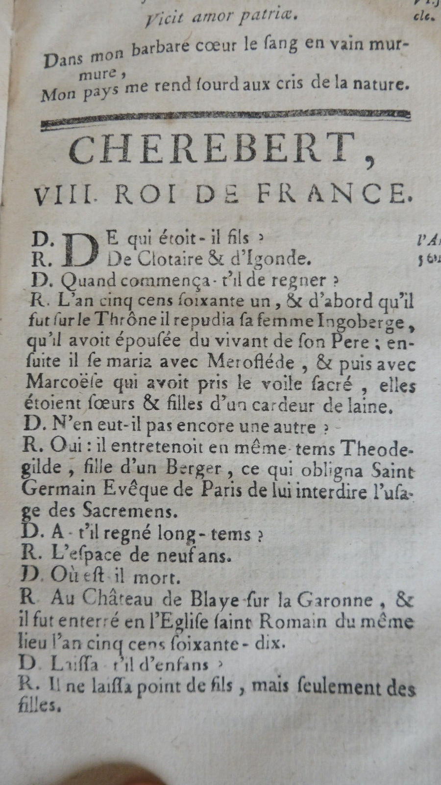 Instructions sur l'histoire de France (Le Ragois) 1761