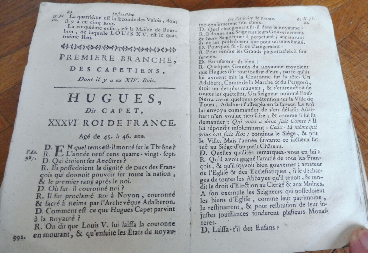 Instructions sur l'histoire de France (Le Ragois) 1761