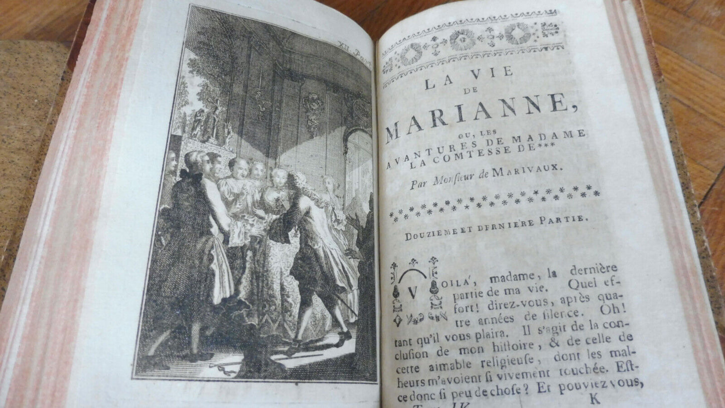 La Vie de Marianne (Marivaux) 1773 4 vol. en 2 tomes COMPLET