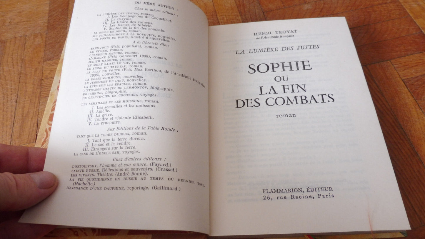 Sophie ou la fin des combats (Henri Troyat) 1963