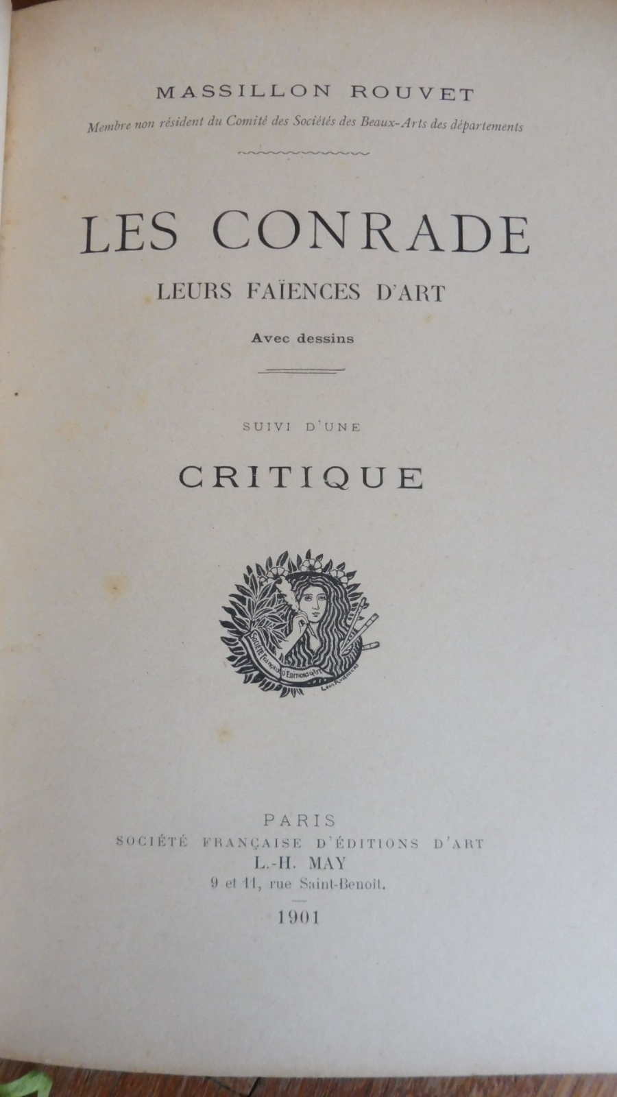 Les Conrade. Leur faïences d'art (Massillon Rouvet) 1901