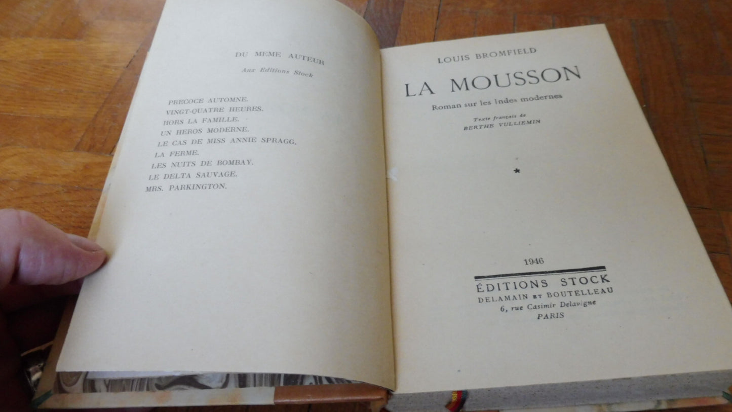 La Mousson (Louis Bromfield) 1946