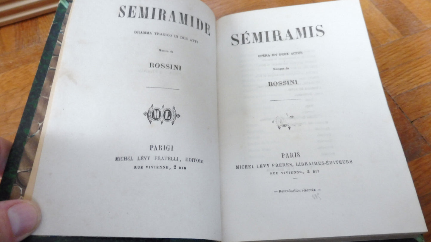 Opéra (Rossini, Verdi... ) XIXe siècle 6 tomes en 1 vol.