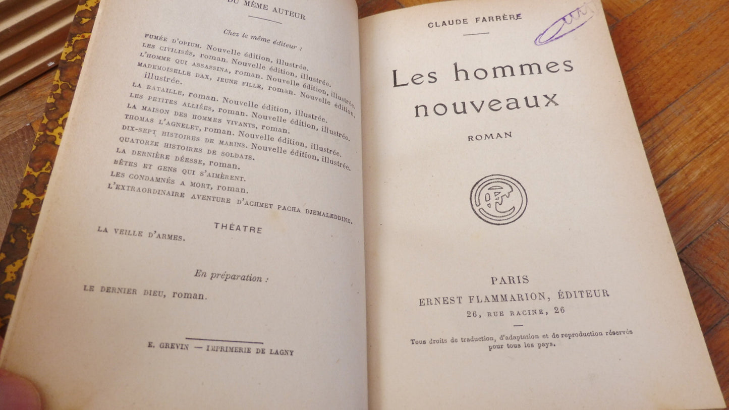 Les Hommes nouveaux (Claude Farrère) s.d.