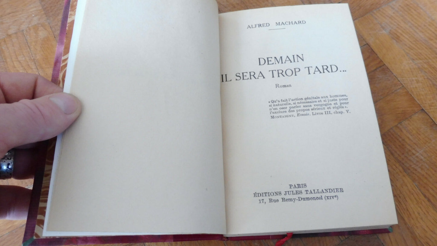 Demain il sera trop tard (Alfred Machard) 1951