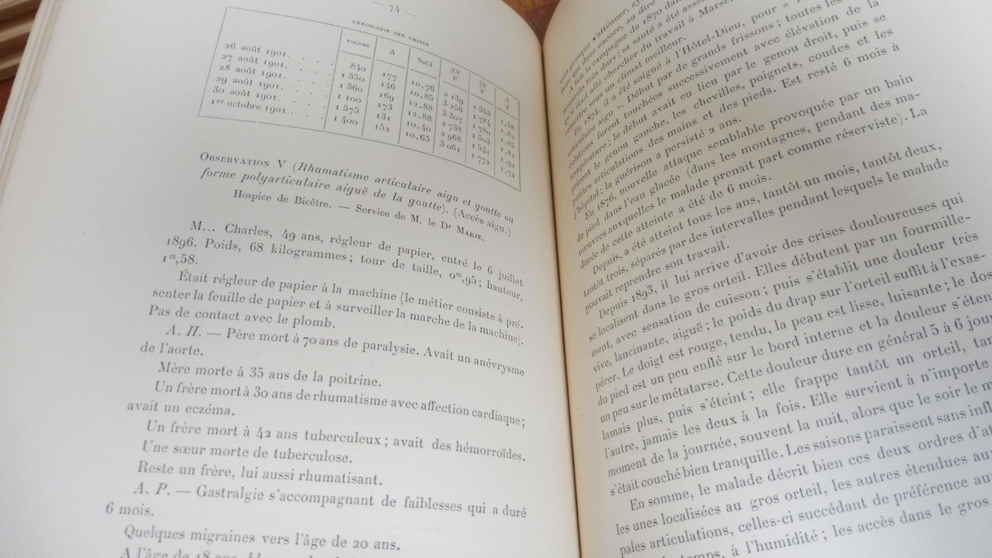 Etude sur l'urine des goutteux (Georges Villaret) 1901