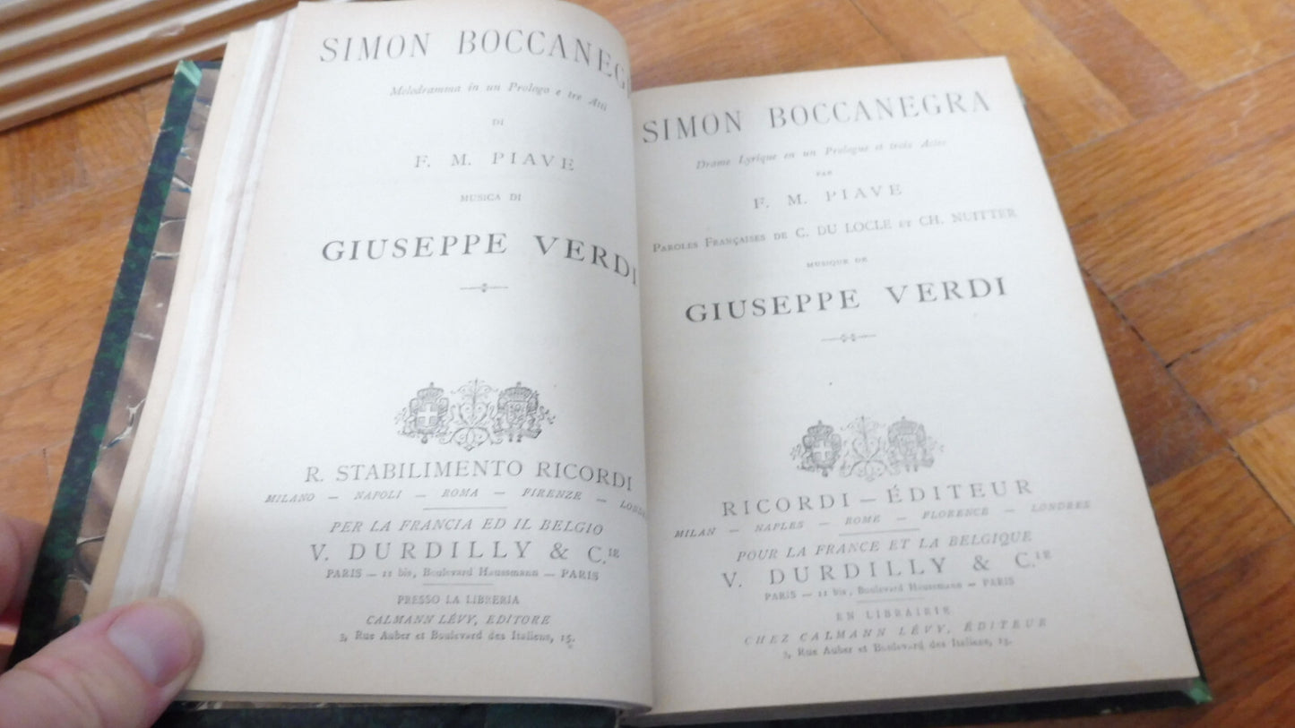 Opéra (Rossini, Verdi... ) XIXe siècle 6 tomes en 1 vol.