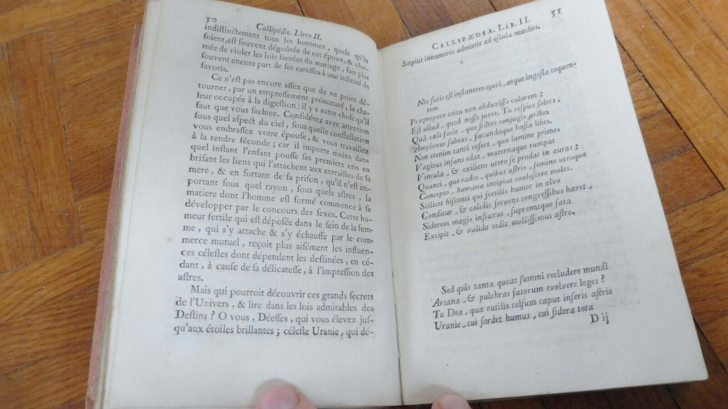 La Callipédie (Claude Quillet) 1749 LATIN-FRANCAIS EUGENISME