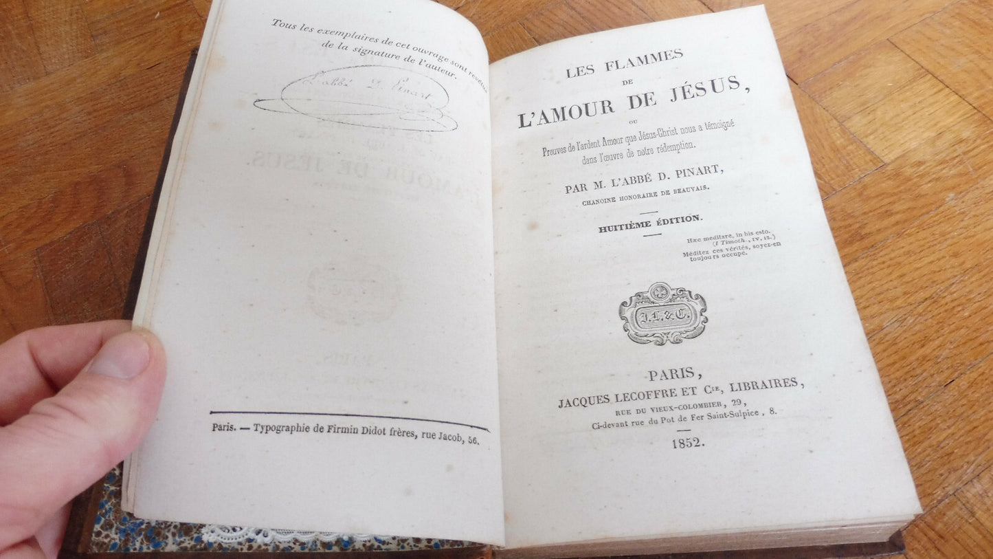 Les Flammes de l'Amour de Jésus (D. Pinart) 1852
