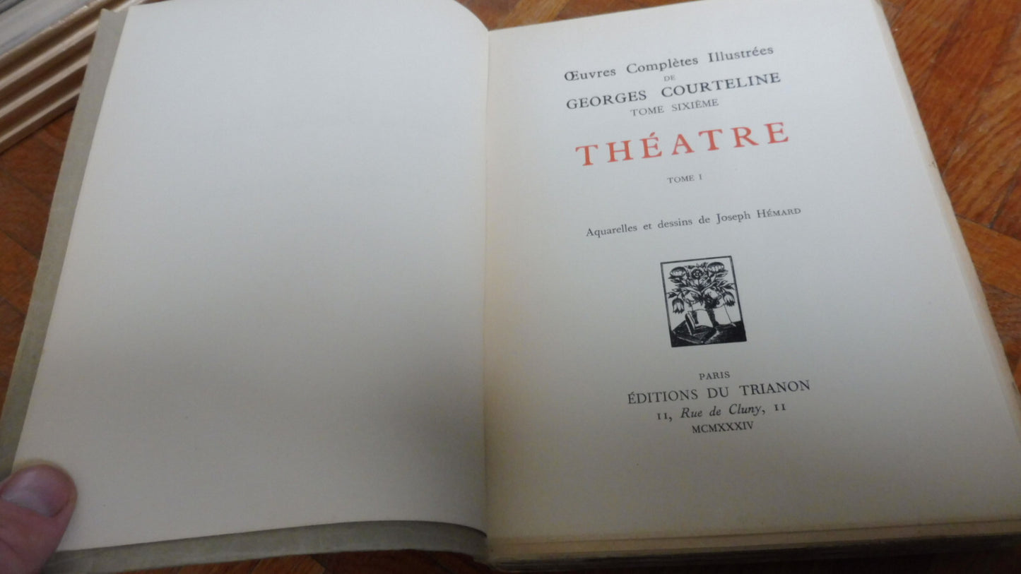 Théâtre (Georges Courteline) 1934 VELIN illus. Hémard