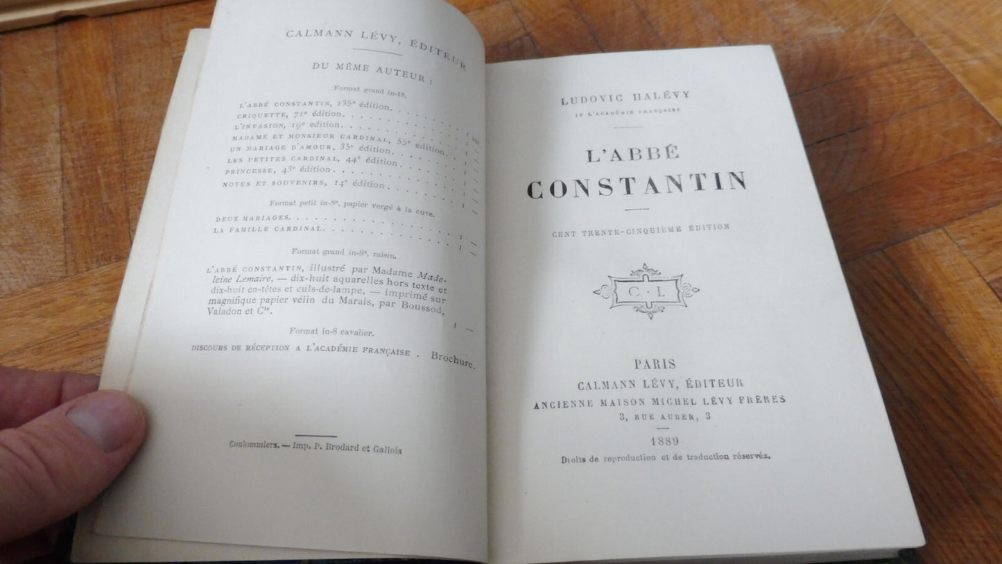 L'Abbé Constantin (Ludovic Halévy) 1889
