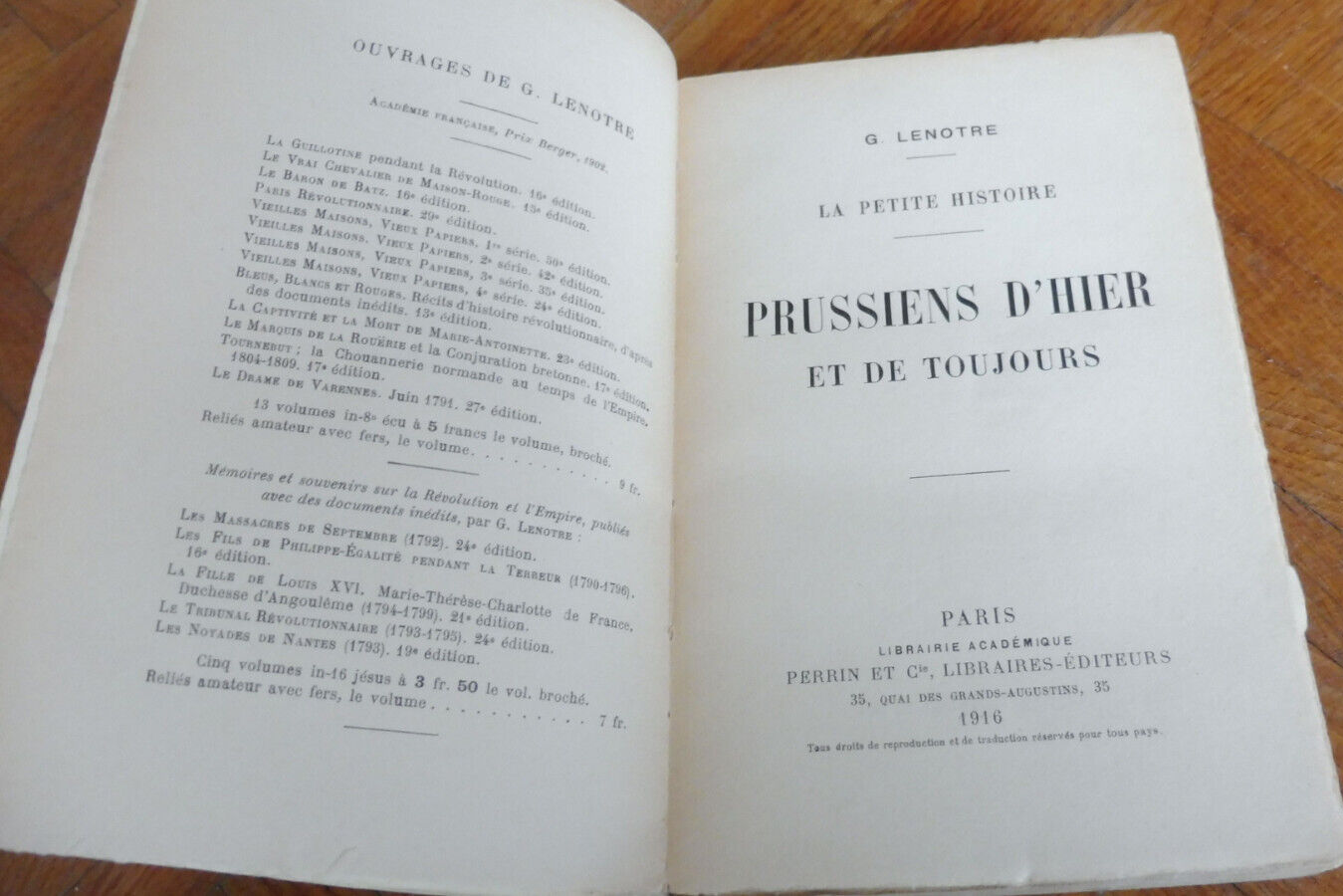 Prussiens d'hier et de toujours (G. Lenotre) 1916