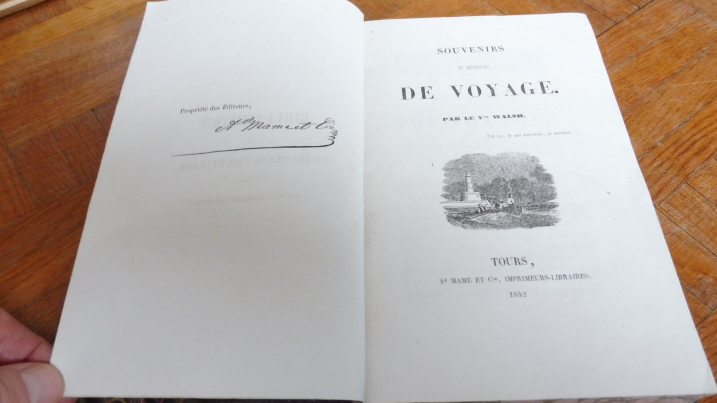 Souvenirs et impressions de voyage (Joseph-Alexis Walsh) 1842 EO