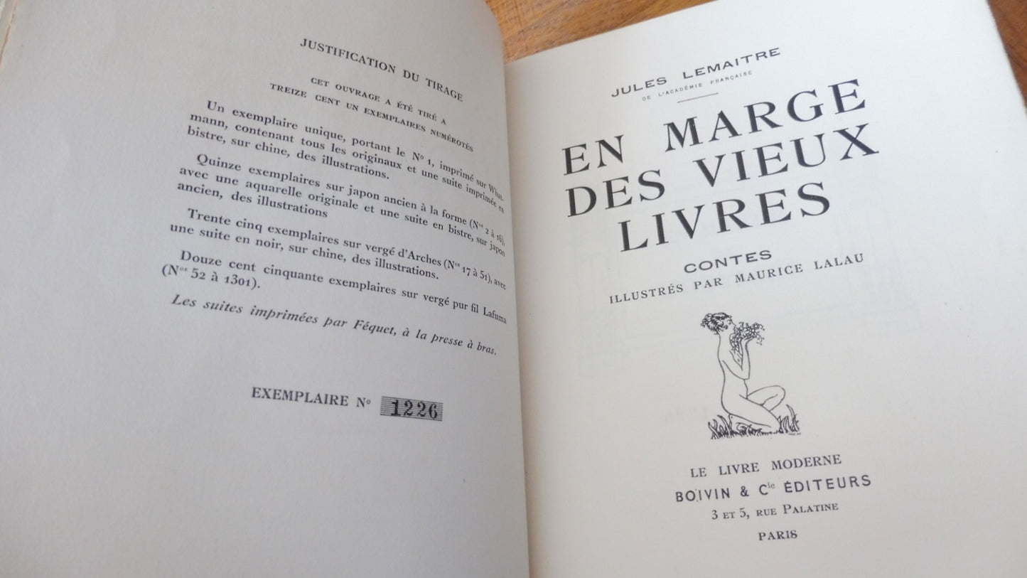 En marge des vieux livres (Jules Lemaître) 1921 illus. Lalau 2/2 VERGE
