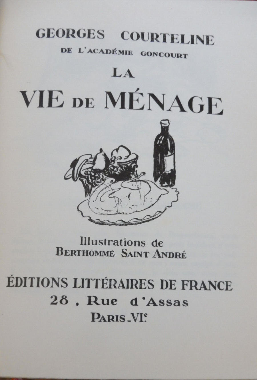 La Vie de ménage (Courteline) s.d. illus. Saint André