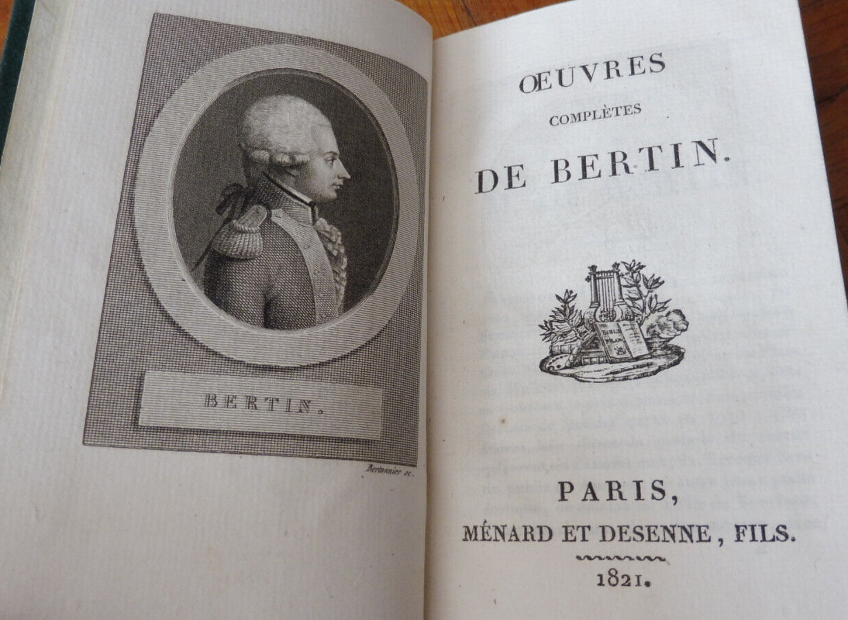 Oeuvres complètes de Bertin 1821