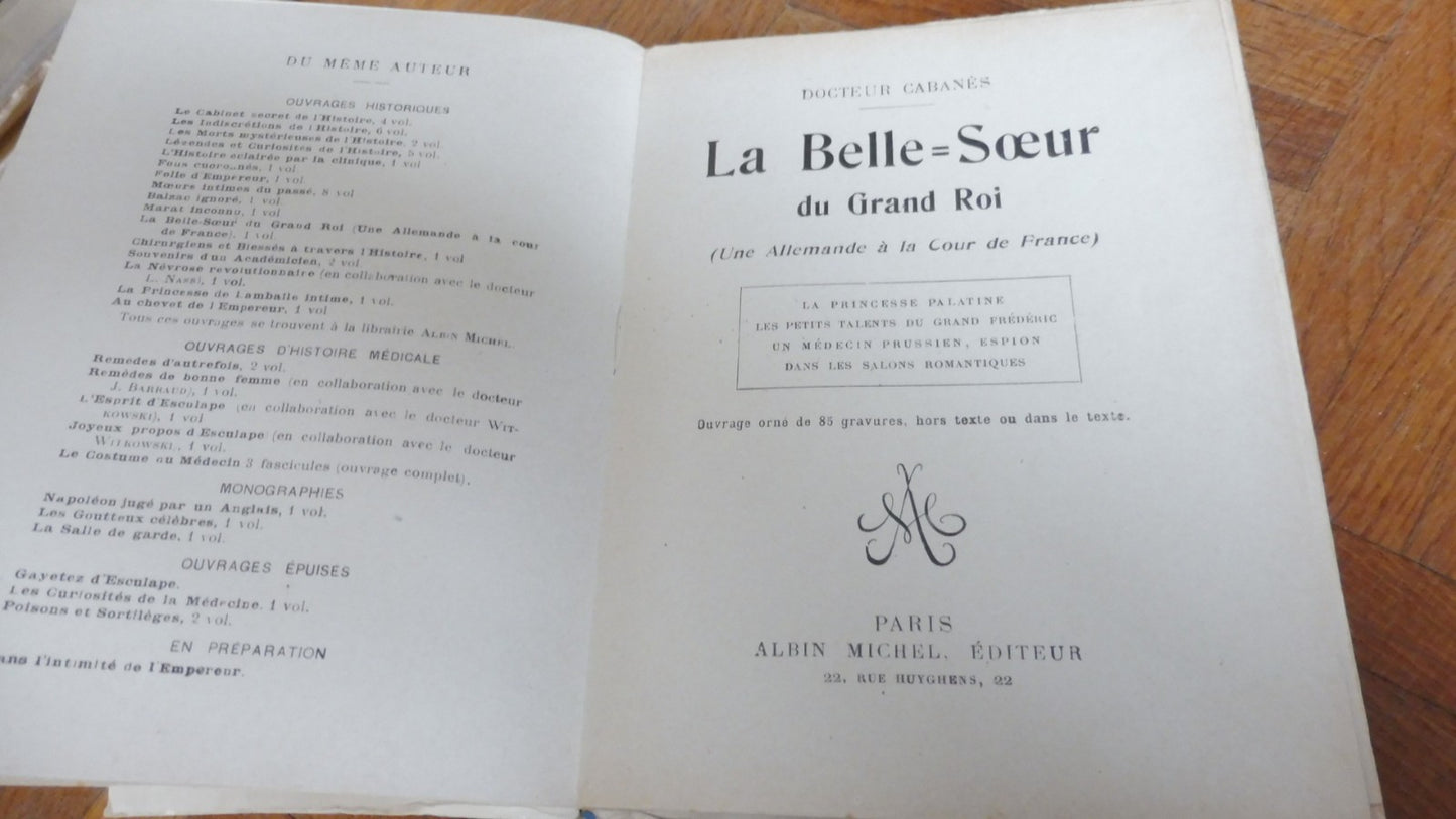 La Belle-soeur du Grand roi (Cabanès) 1931