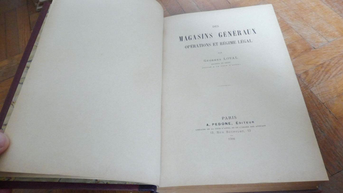 Des Magasins généraux+Installation des ateliers et usines (Loyal & Razous) 1907