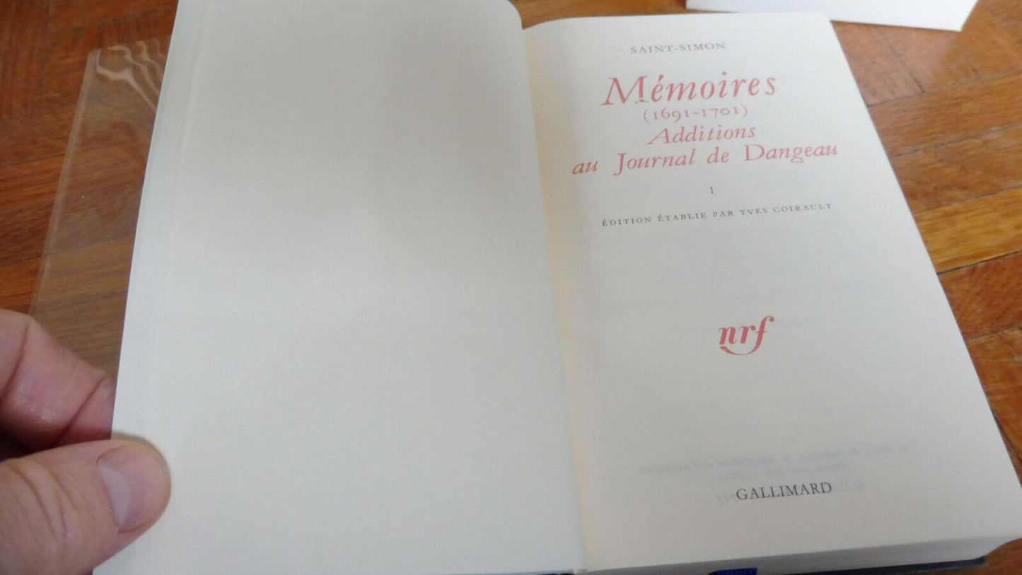 Mémoires de Saint-Simon I 1691-1701 1990 PLEIADE TBE