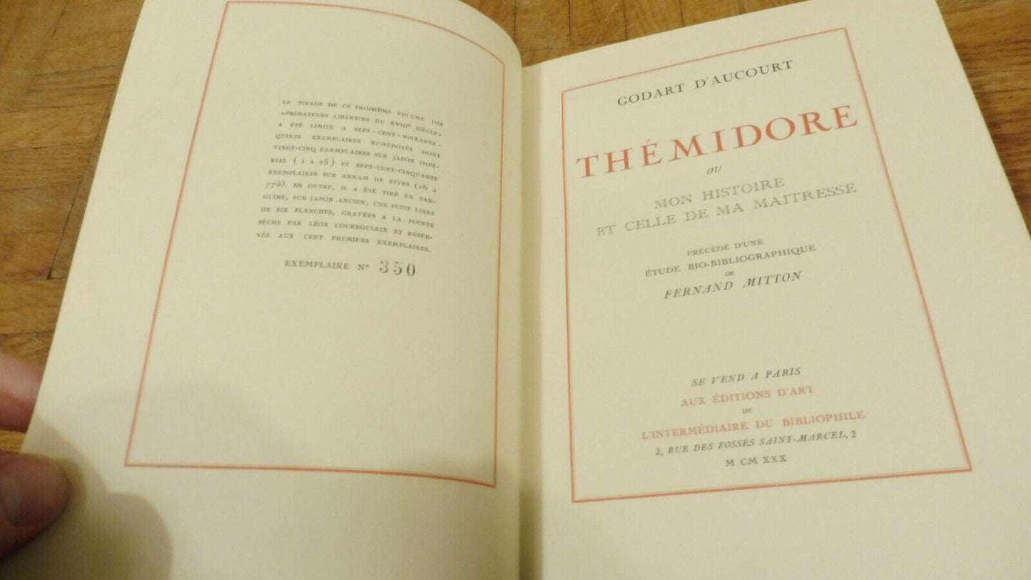 Thémidore (Godart d'Aucourt) 1930 EROTIQUE NUMEROTE