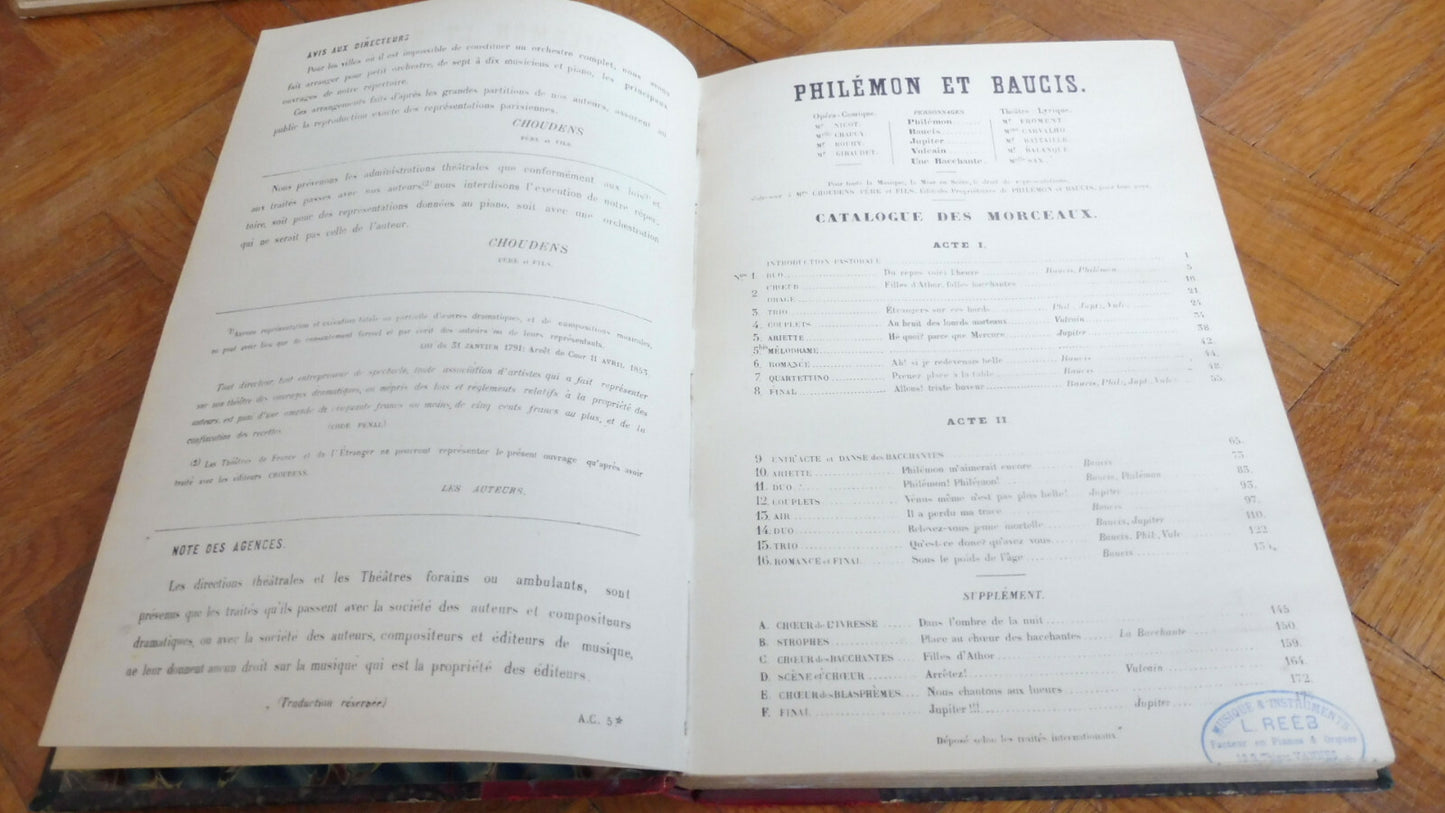 Philémon et Baucis (Charles Gounod) s.d. PARTITION