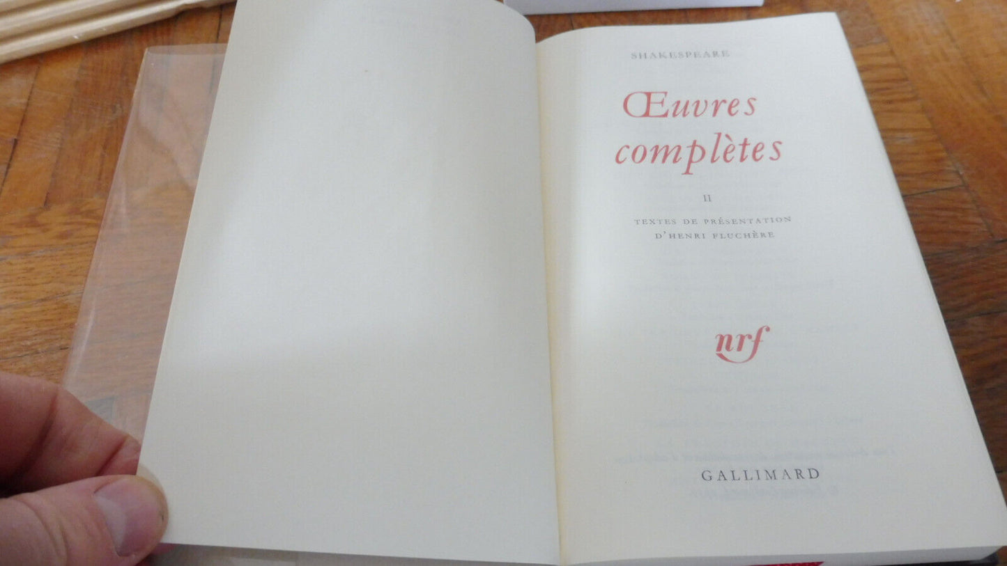 Oeuvres complètes de Shakespeare t.2 1991 PLEIADE TBE