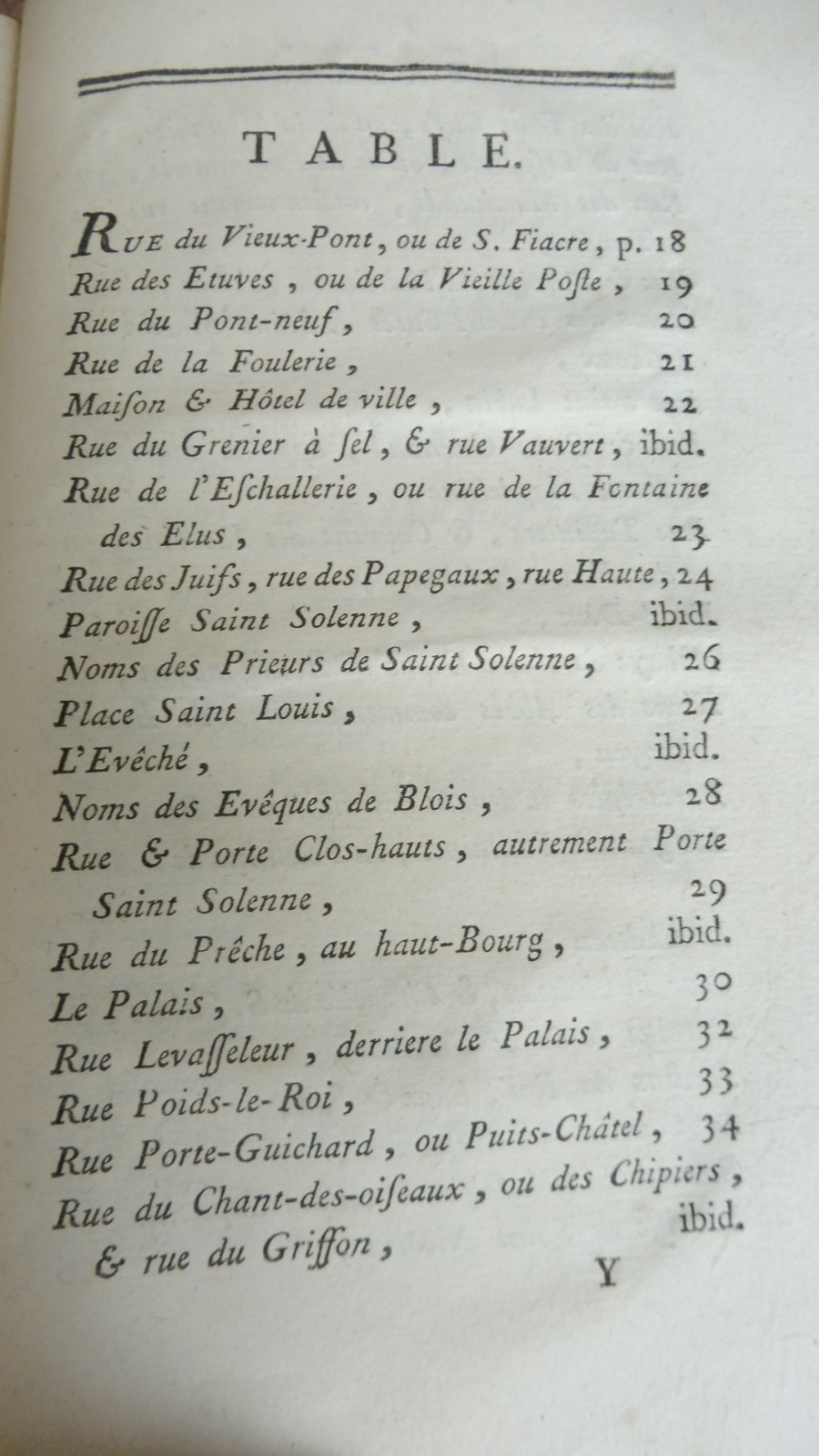 Essais sur la ville de Blois et ses environs (Fournier) 1785