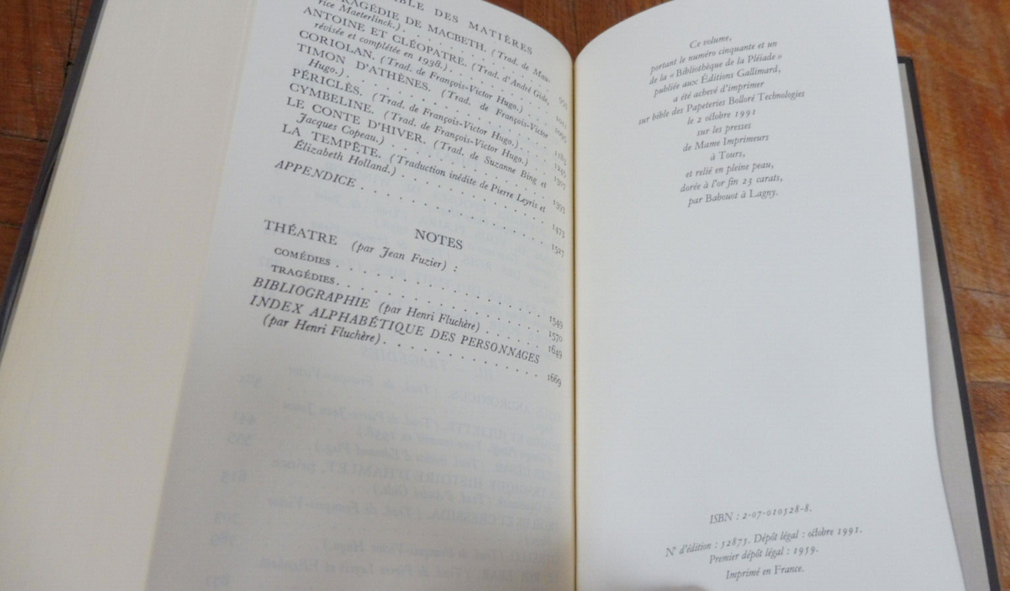 Oeuvres complètes de Shakespeare t.2 1991 PLEIADE TBE