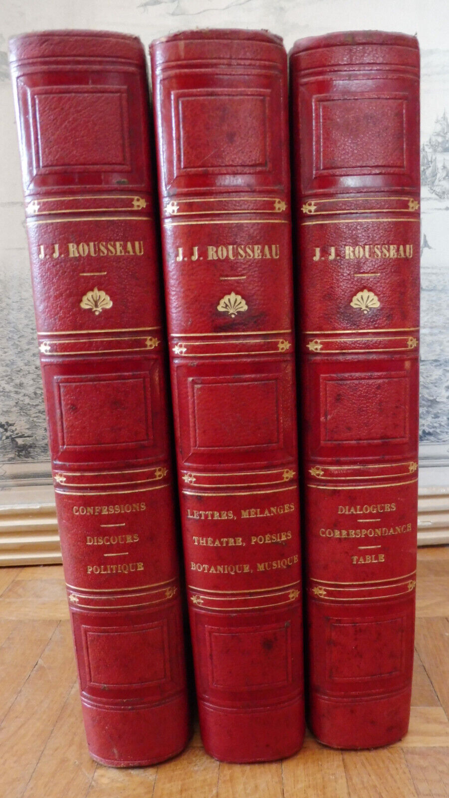 Oeuvres de Rousseau 1844-46 3 vol.