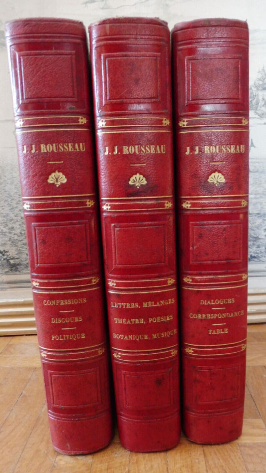 Oeuvres de Rousseau 1844-46 3 vol.
