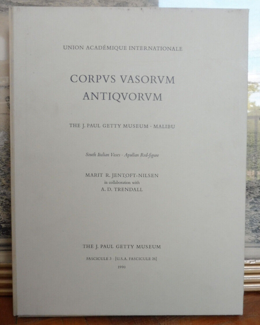 Corpus Vasorum Antiquorum Fascicule 26 Musée J. Paul Getty (Malibu) 3 1990