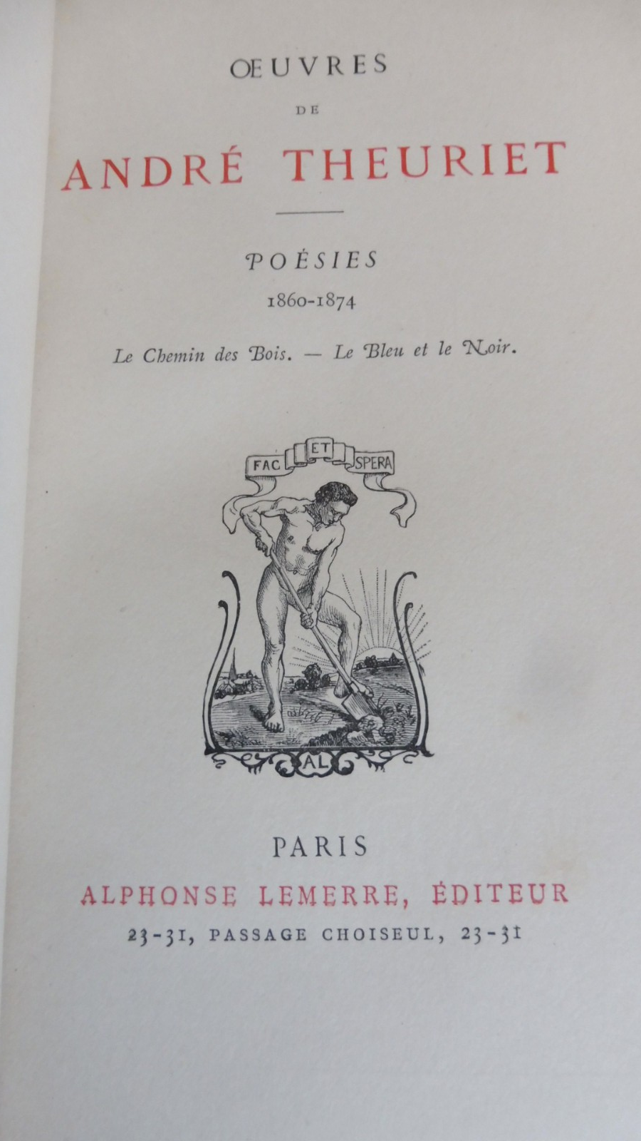 Poésies. 1860-1874 (André Theuriet) s.d.