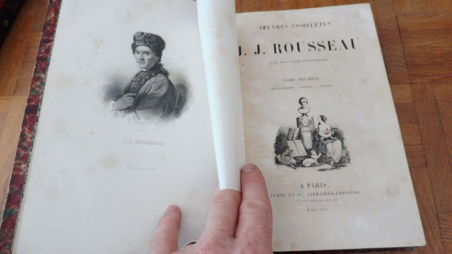 Oeuvres de Rousseau 1844-46 3 vol.