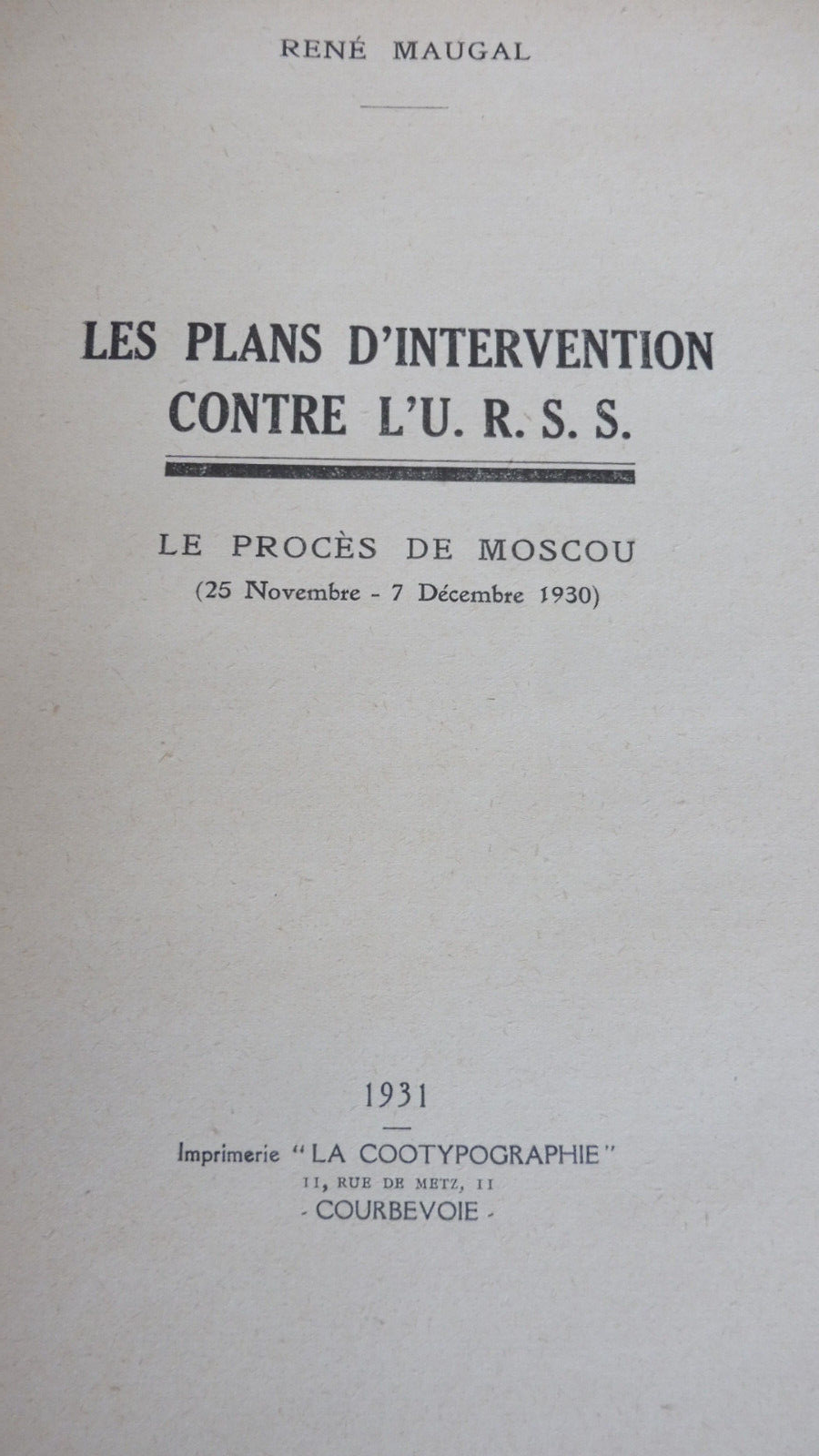 Les Documents de la Russie Neuve (René Maugal) 1931